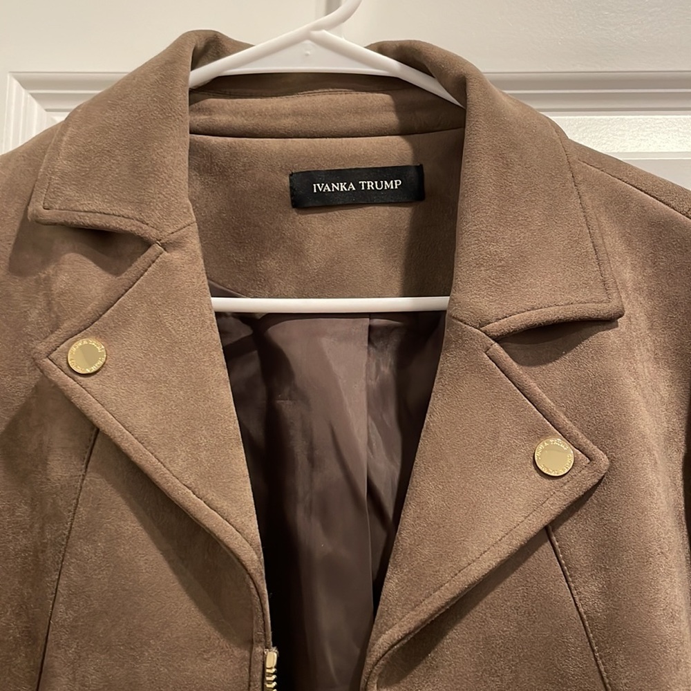 NWOT Ivanka Trump Faux Suede Jacket - Picture 2 of 4